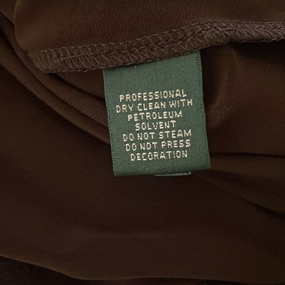 Lauren Ralph Lauren Sequin Evening Dress Brown Mid Shoulderless - Picture 5 of 11